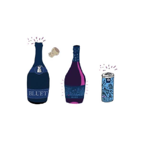bluet Bluet champagne bottle logo