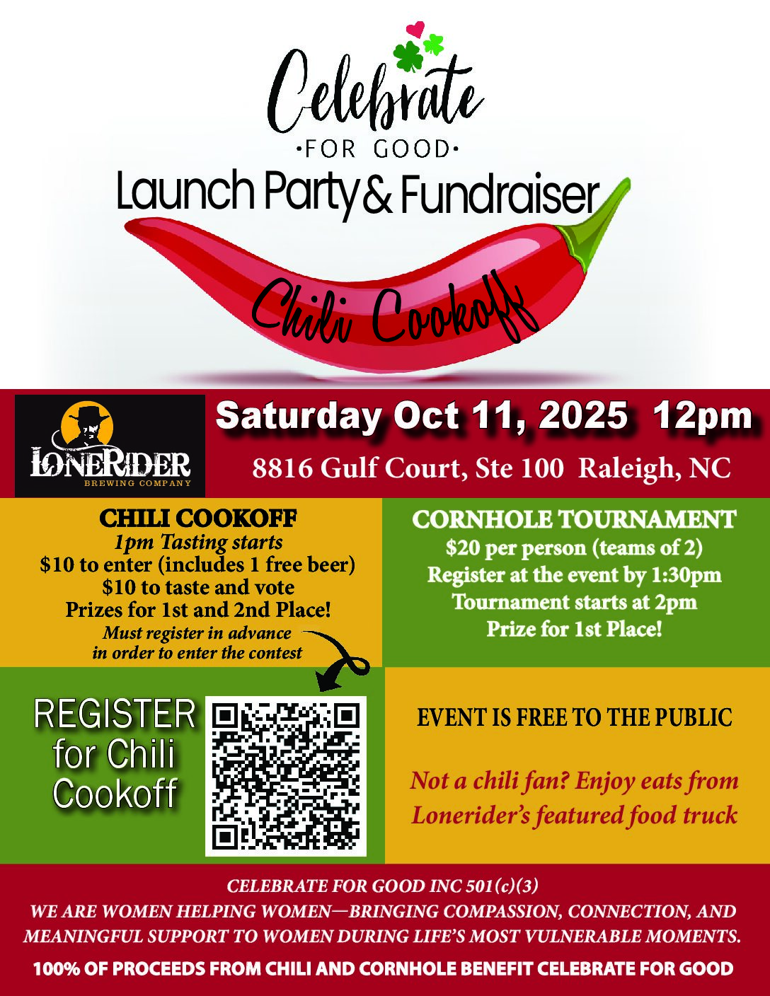 Chili Cook Off & Cornhole Tournament