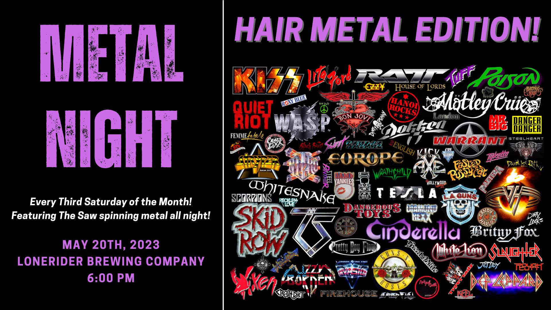 Metal Night at Lonerider – Hair Metal Edition!