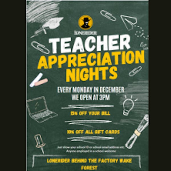Teacher Appreciation Night