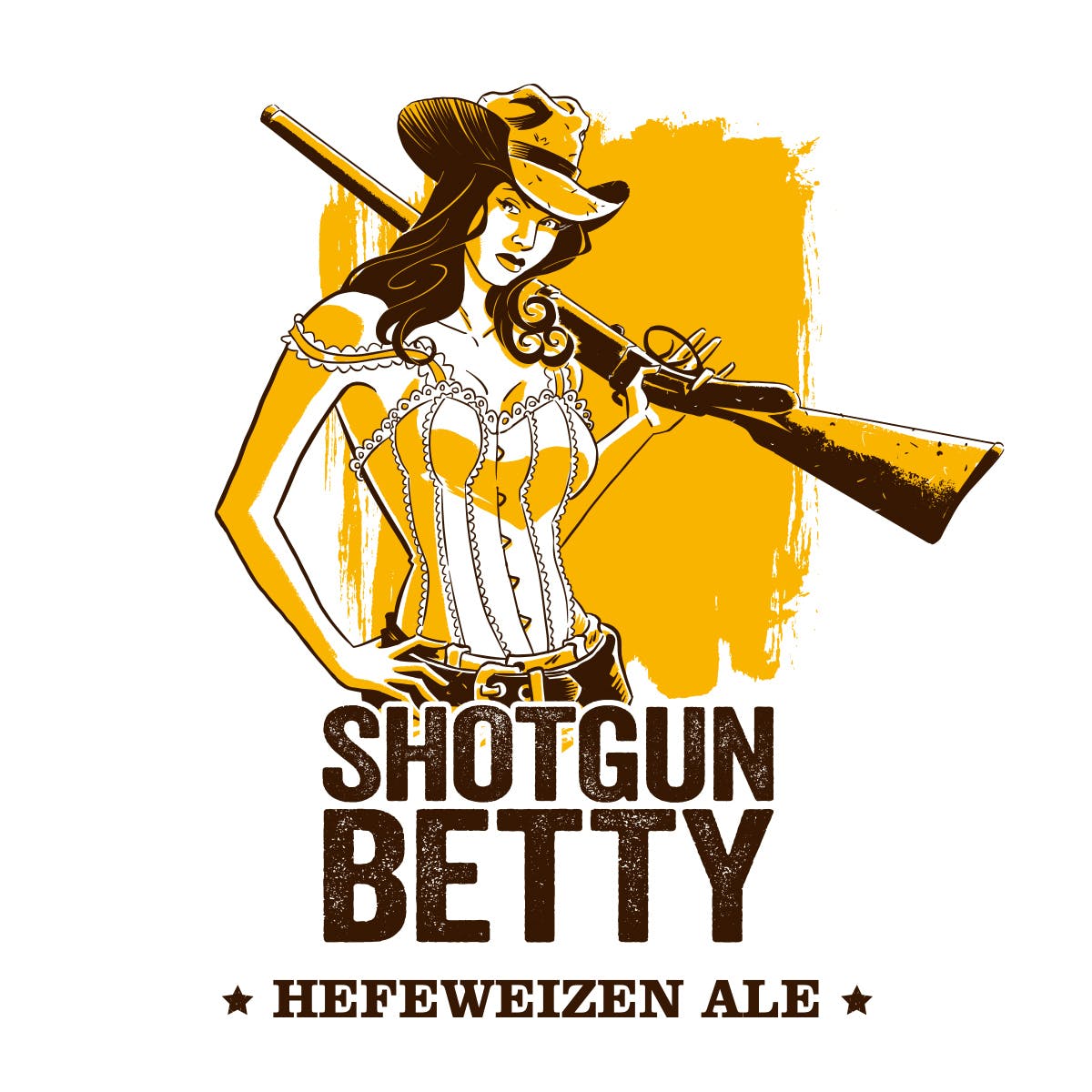 LONERIDER BREWING Shotgun Betty Raleigh Text STICKER decal craft beer brewery 