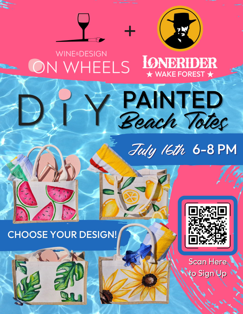 Wine and Design: Painted Beach Totes