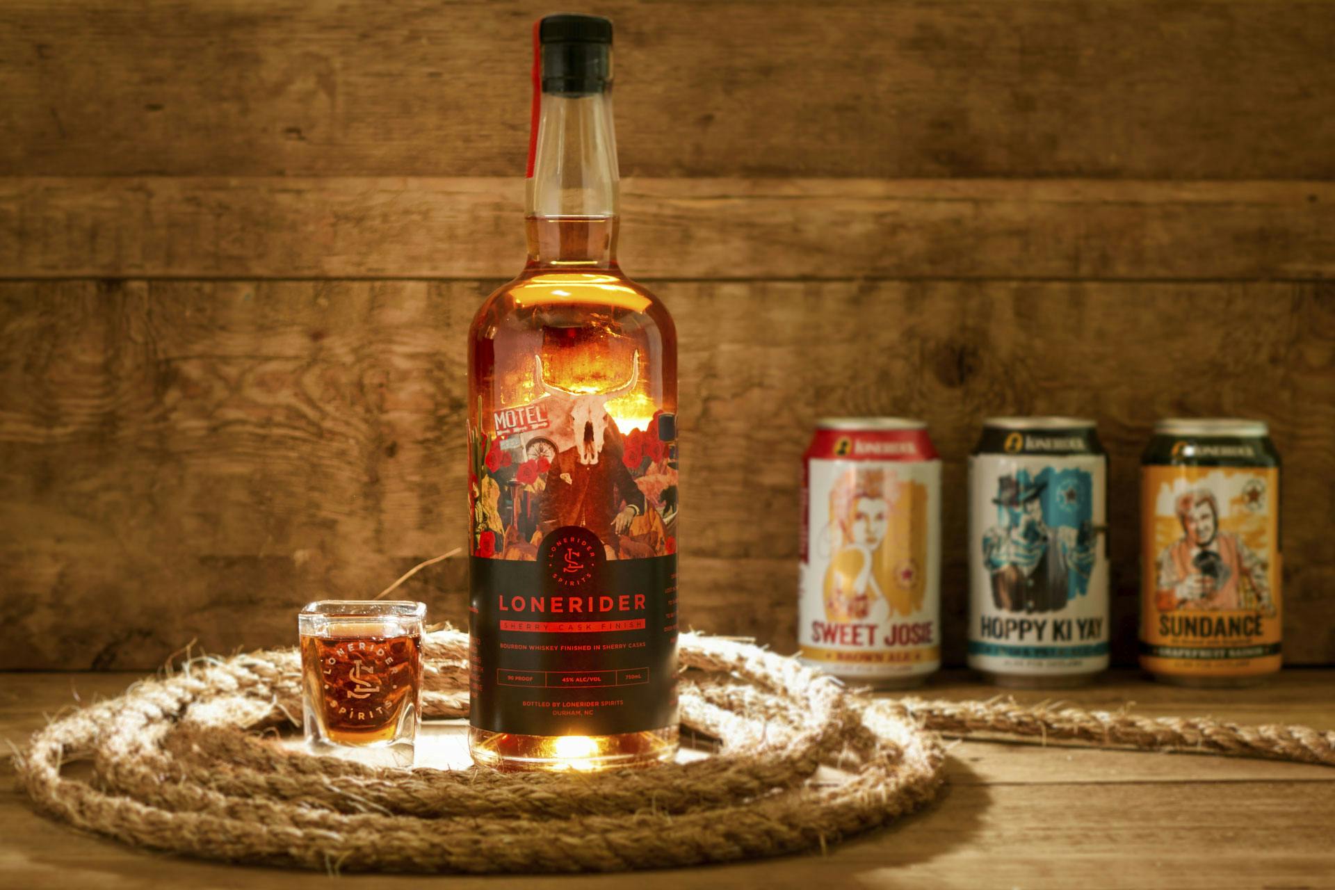 Bourbon Whiskey, Sherry Cask Finish Lonerider Spirits