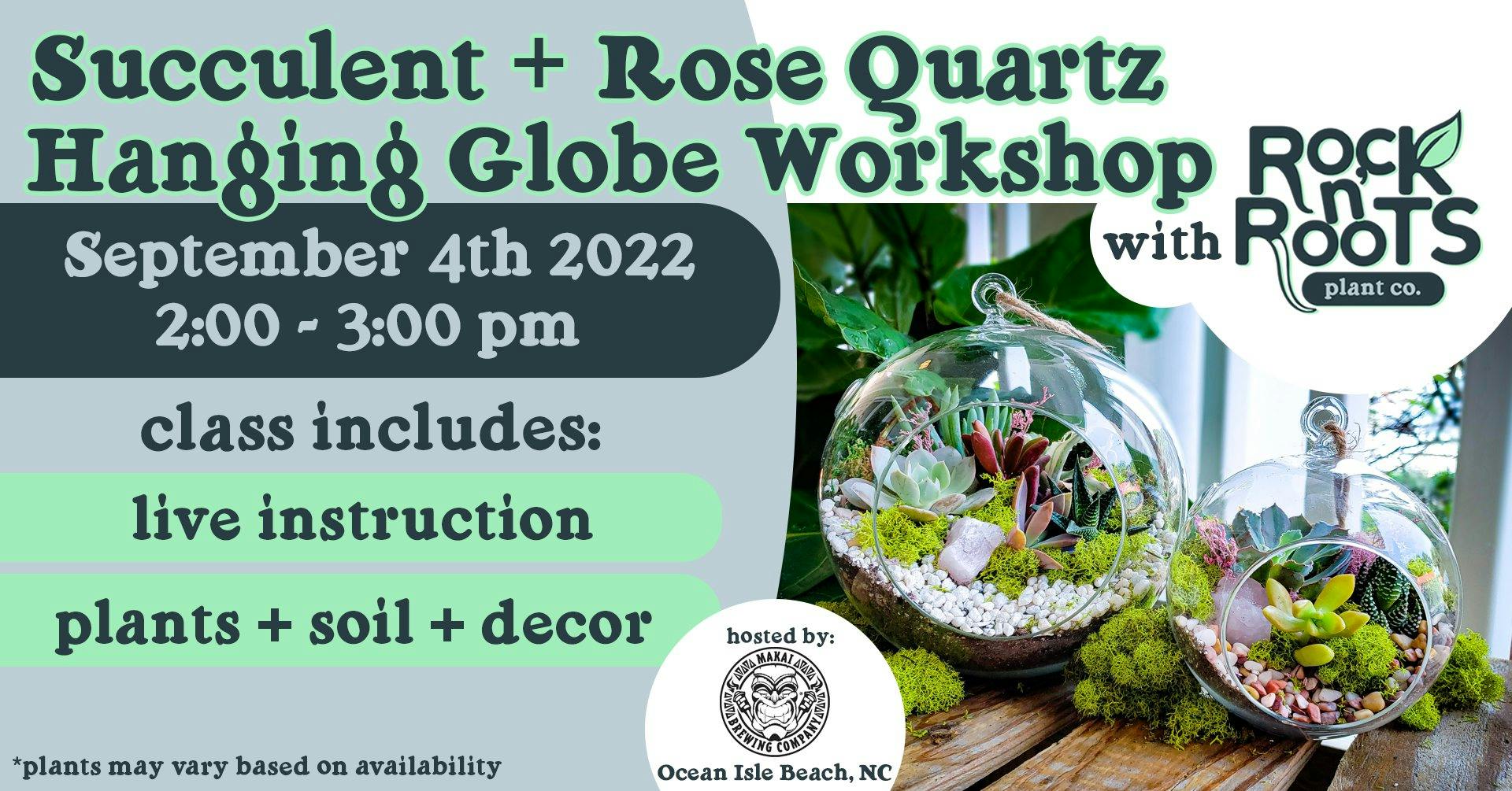 Succulent Globe workshop banner