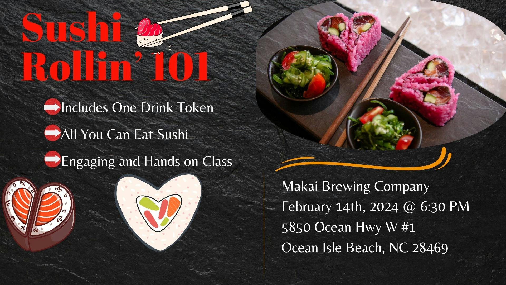 Valentines sushi