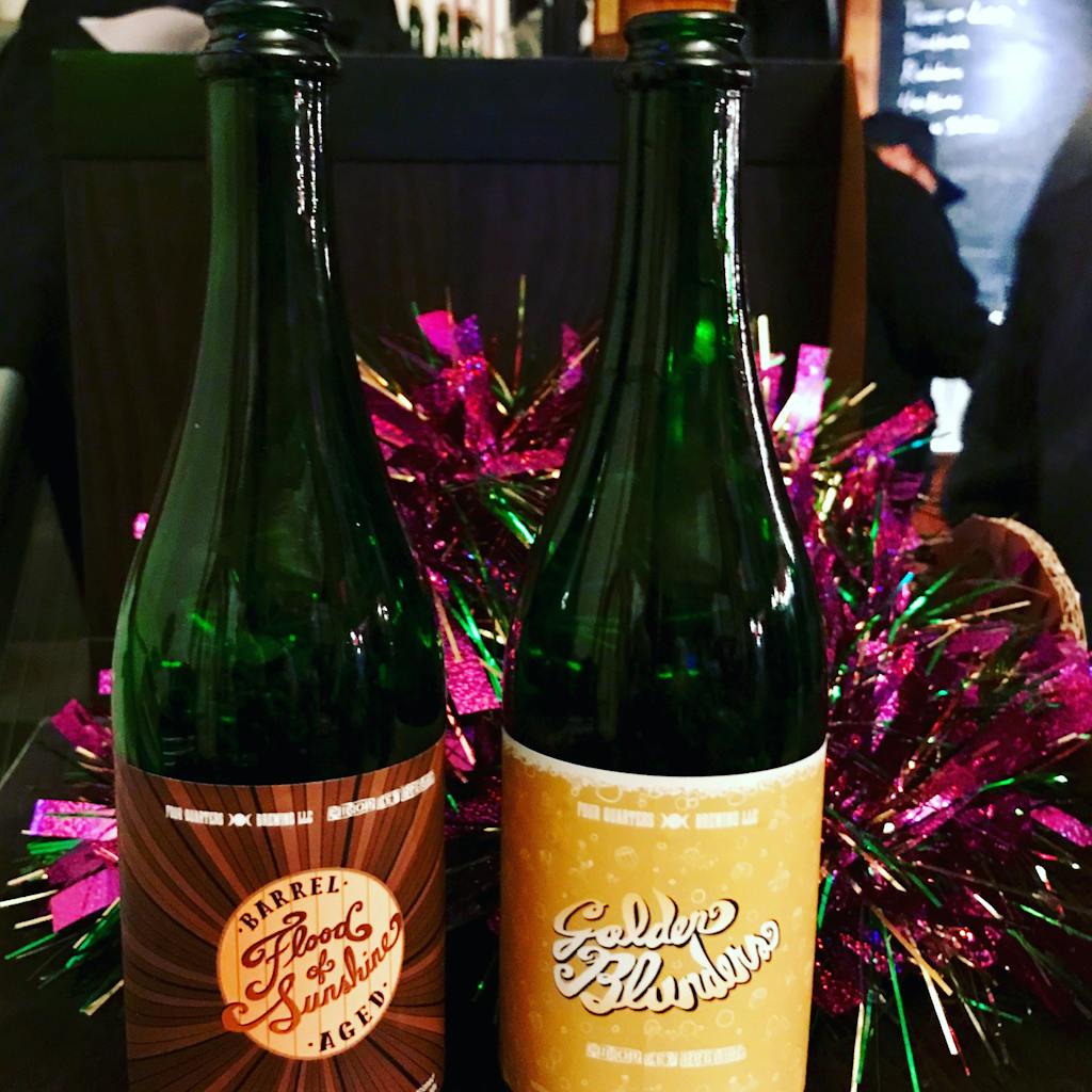 Barrel Aged Flood of Sunshine bottles, Collaboration with Four Quarters Brewing