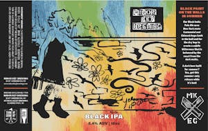 Black Paint on the Walls in Summer Black IPA beer label