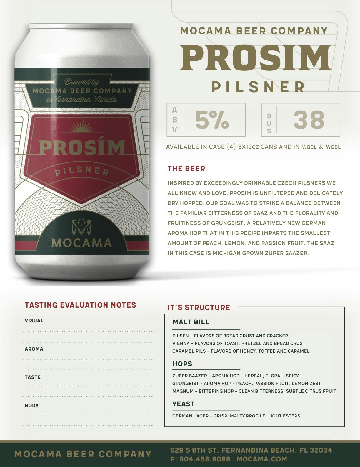 MOCAMA PROSIM SELL SHEET