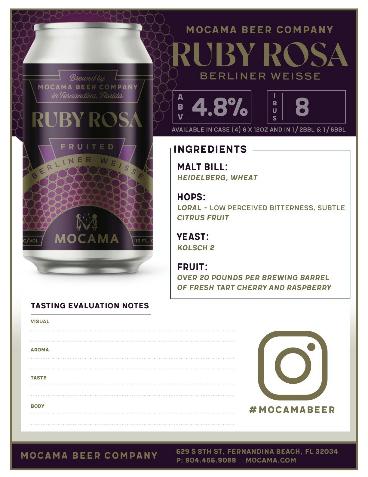 MOCAMA RUBY ROSA SELL SHEET