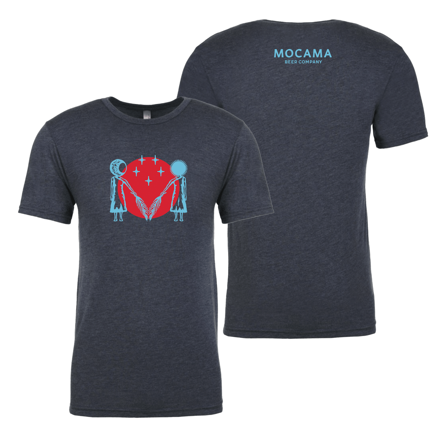 navy blue logo tee