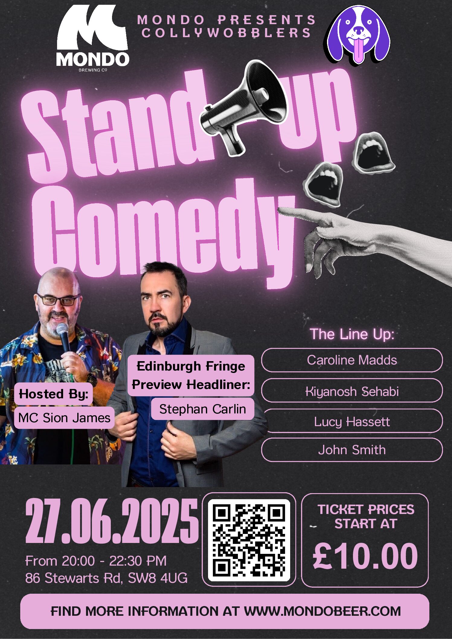 Collywobblers Comedy Night – Tom Houghton, Stella Graham, Ramsey Smith, CK Nath, Sarah Evans & MC Sion James