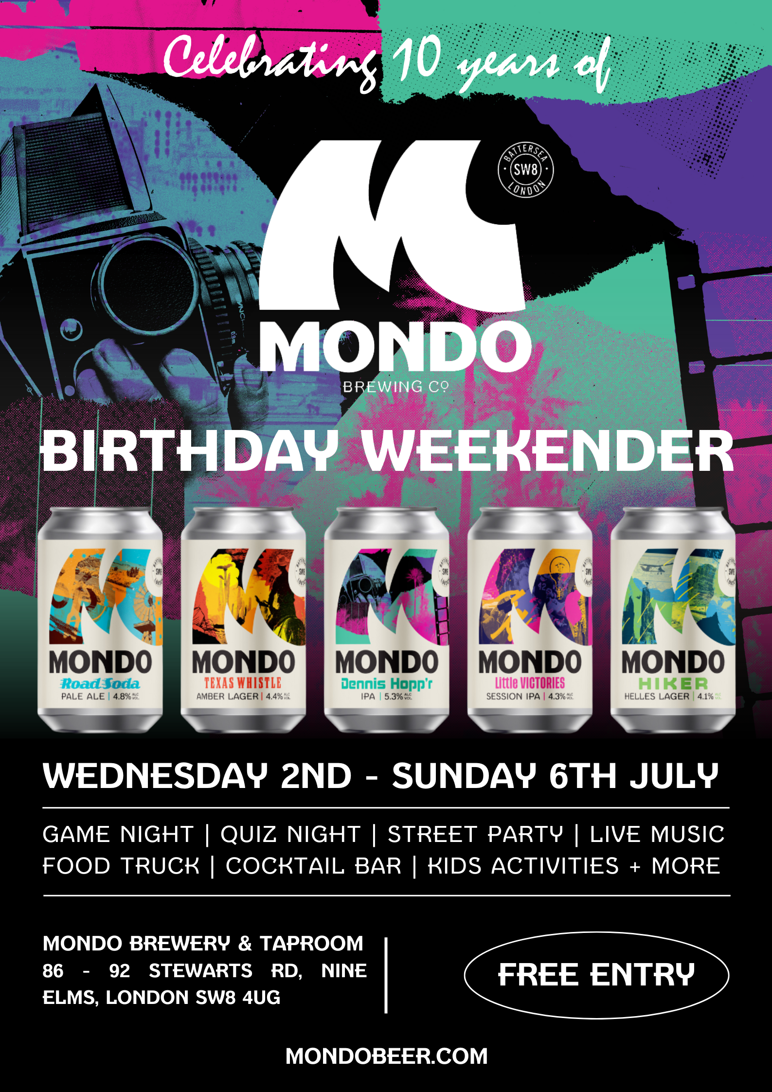 Mondo’s 10th Birthday Weekender