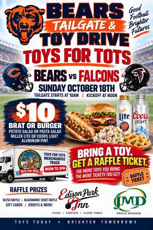 Bears Vs. Falcons Tailgate & Toy Drive at EPI