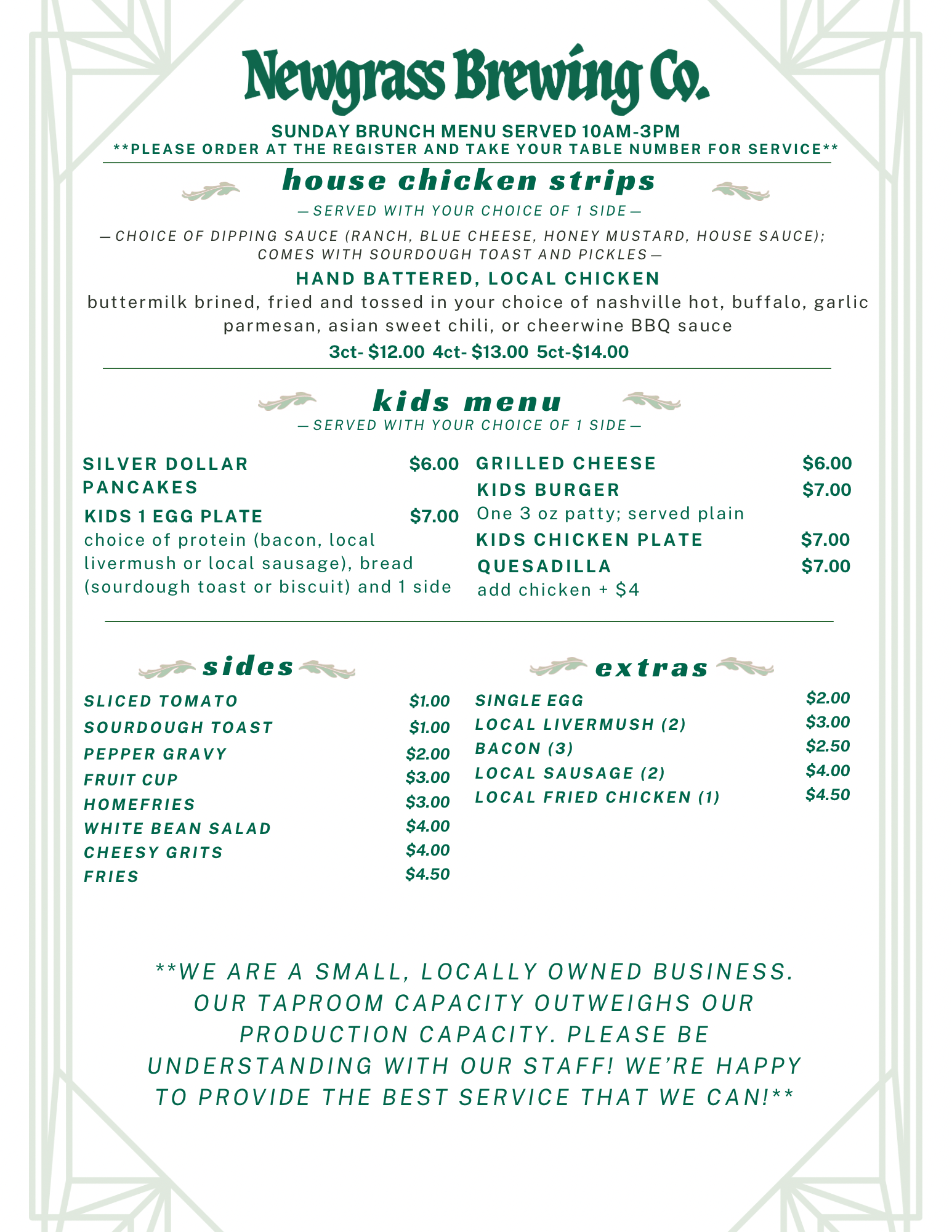 Official Newgrass Brunch Menu - 3
