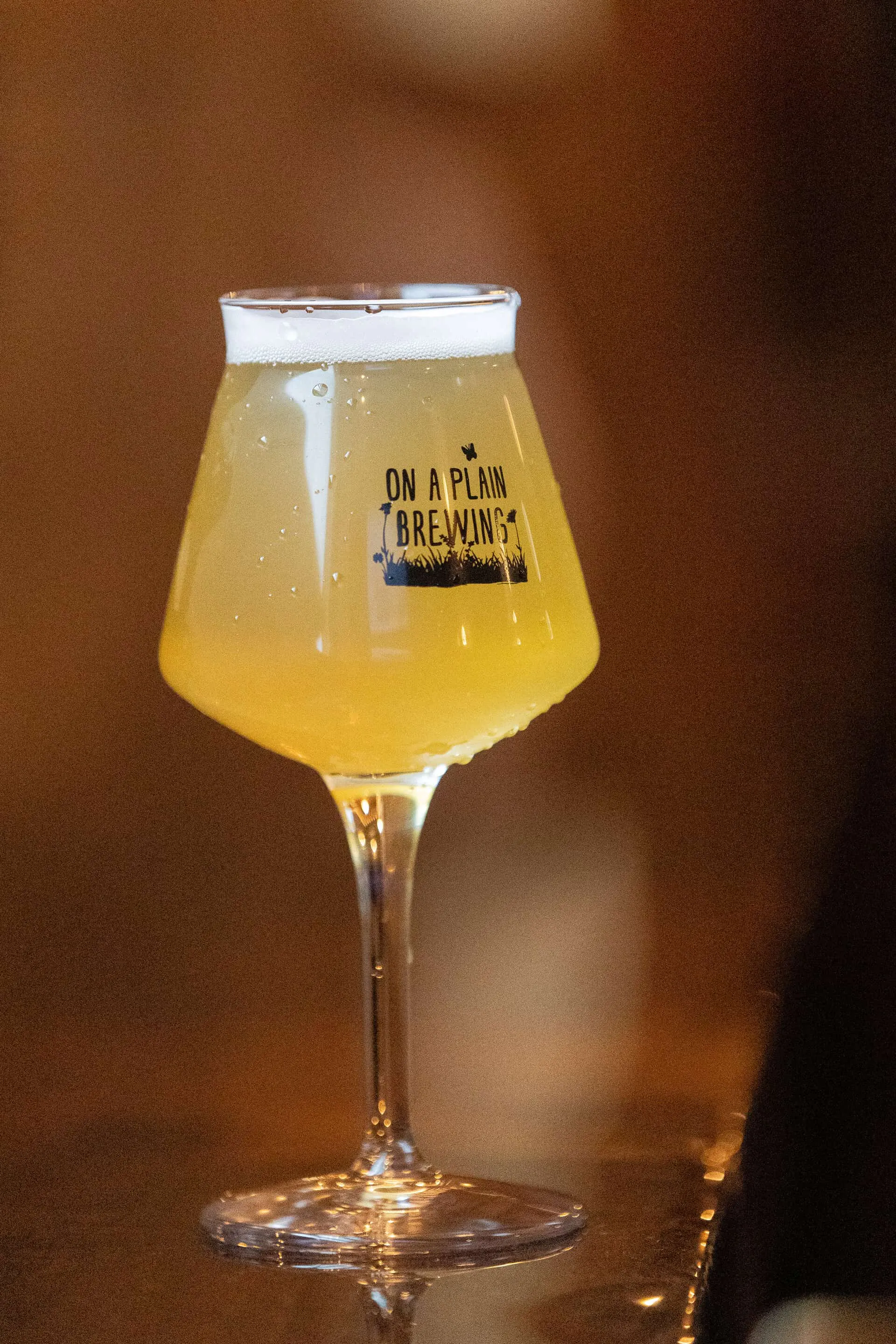 light beer in a glass