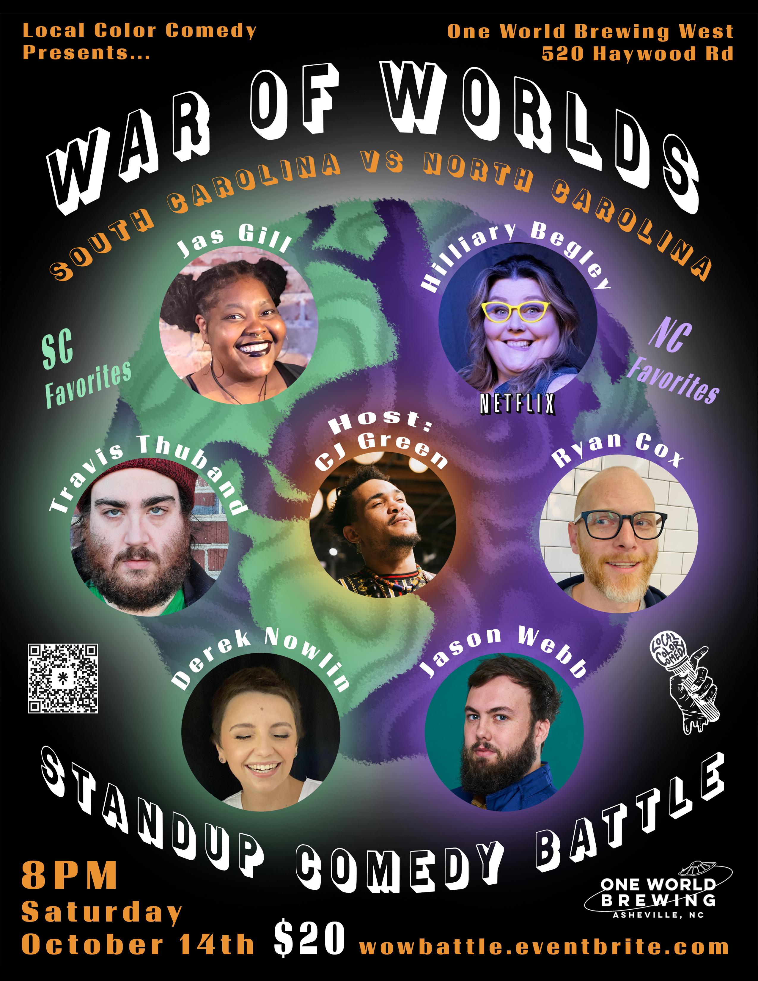 Local Color Comedy Presents War of Worlds NC vs. SC