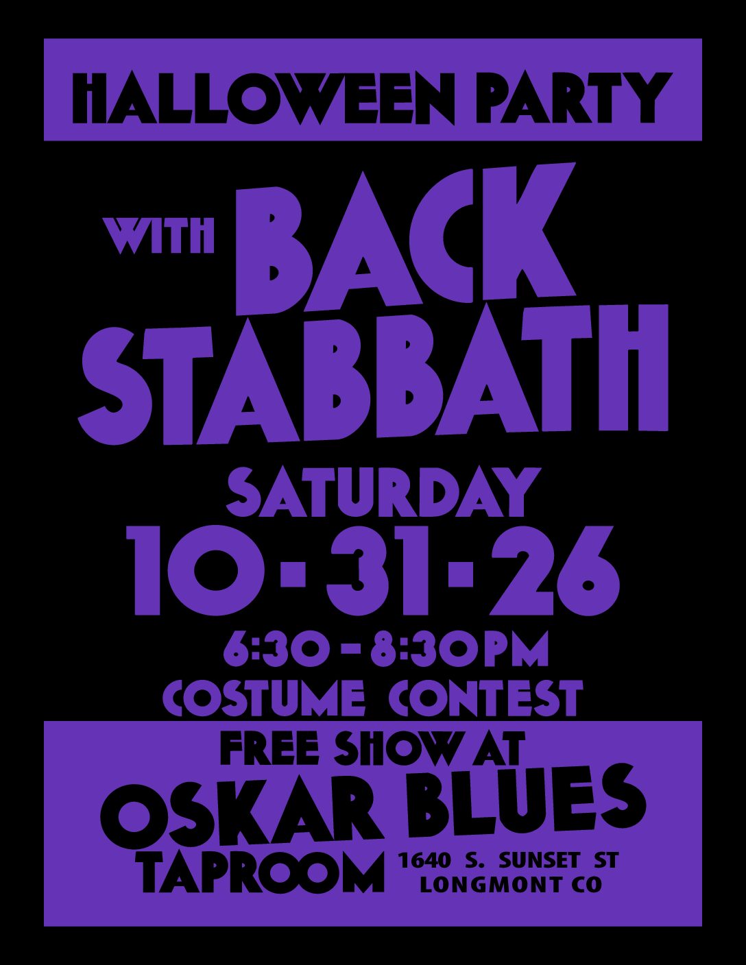 Longmont Live Music – Back Stabbath