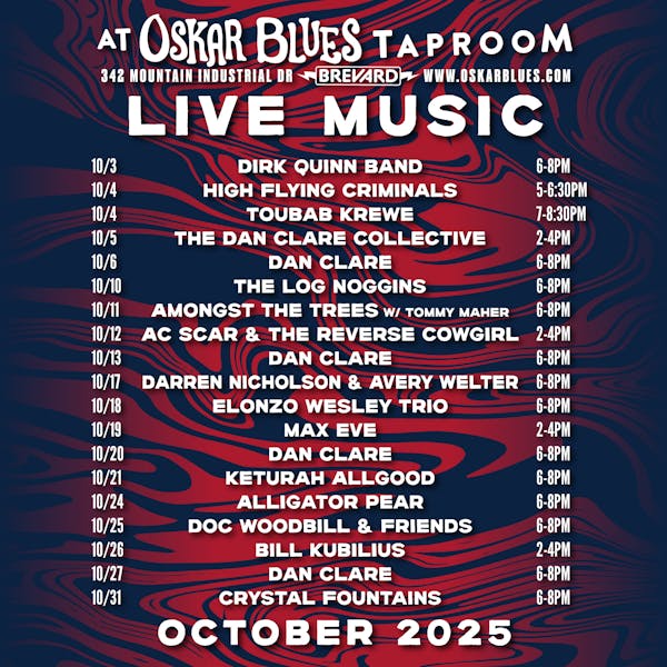 Brevard Live Music – October 2025