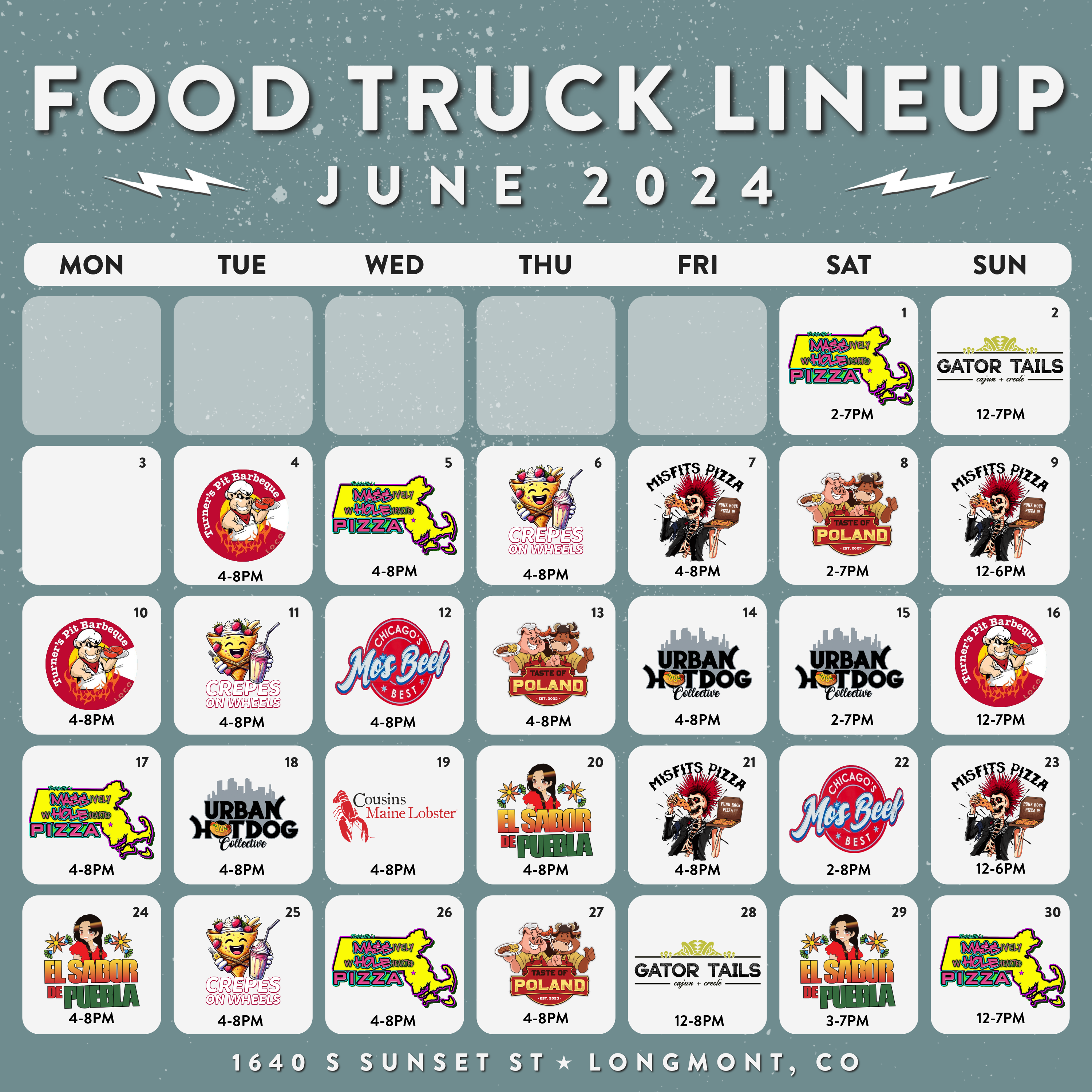 OB Longmont June Food Truck Schedule