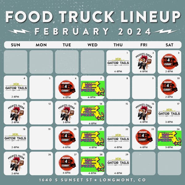 February Food Truck Schedule