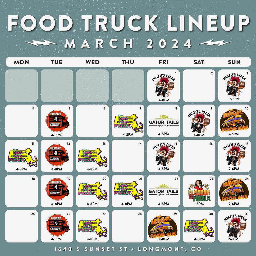 March Food Truck Schedule