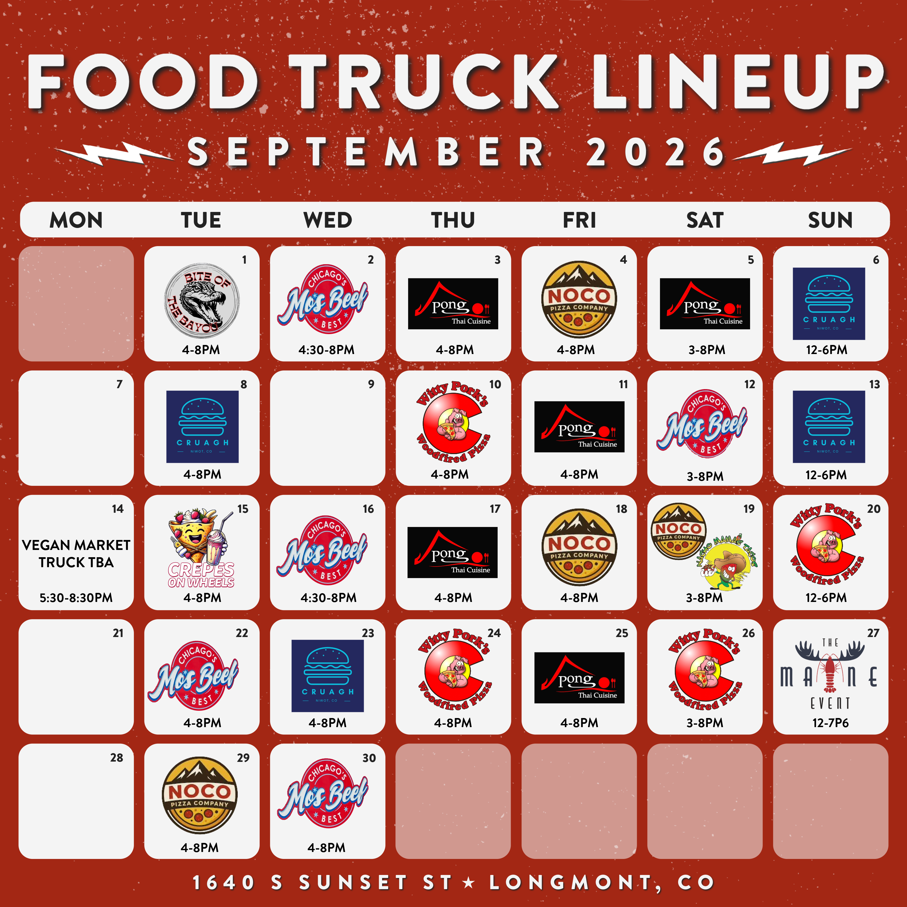 Longmont Food Trucks – September 2026