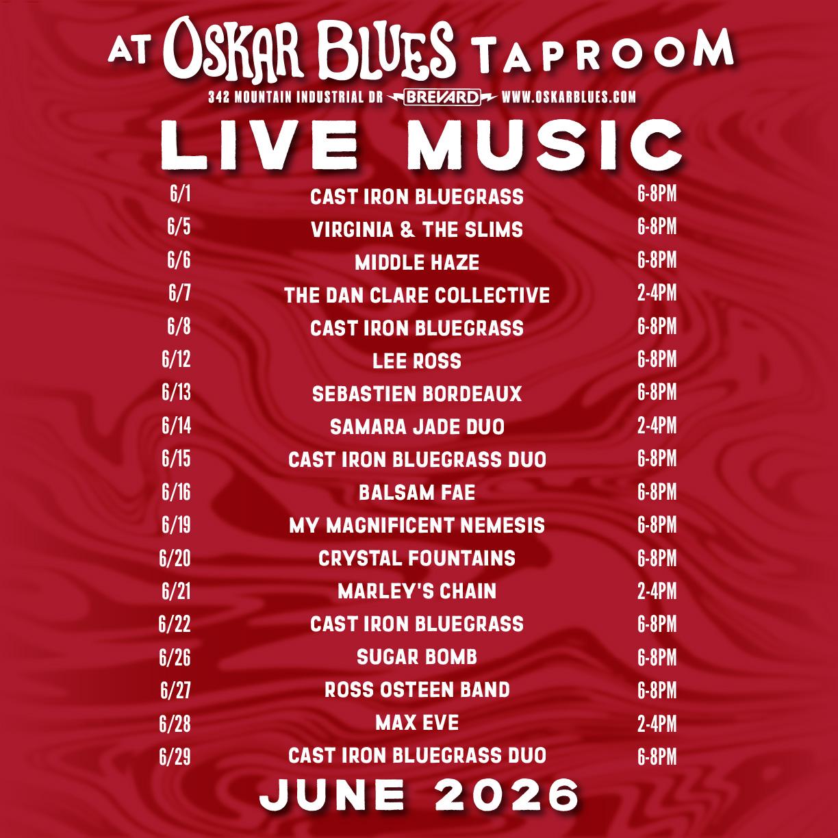 Brevard Live Music – June 2026