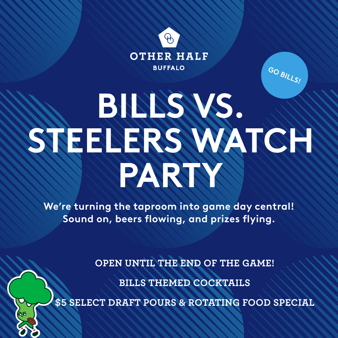 Bills vs Steelers Watch Party Flyer