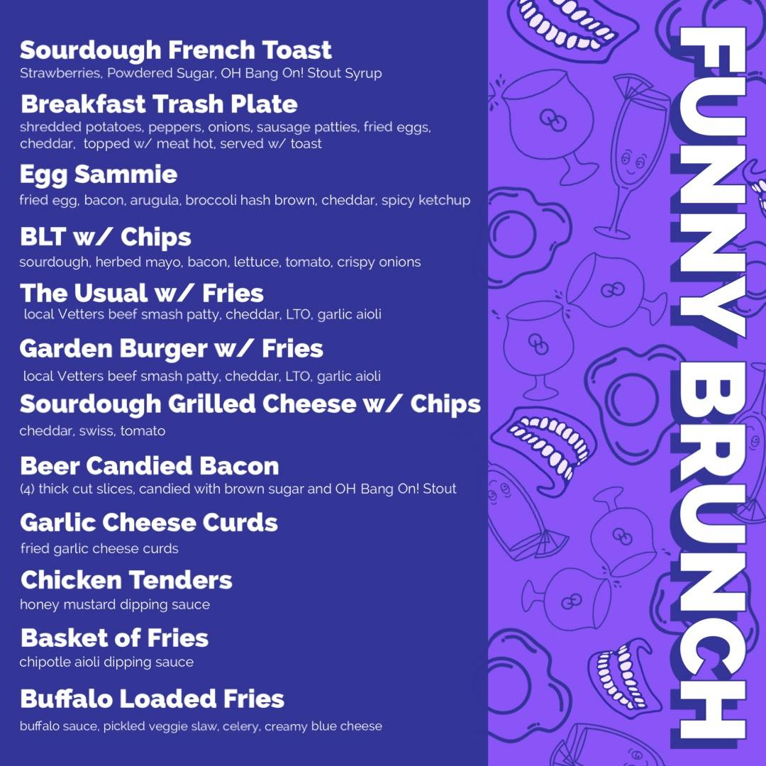 funny brunch menu
