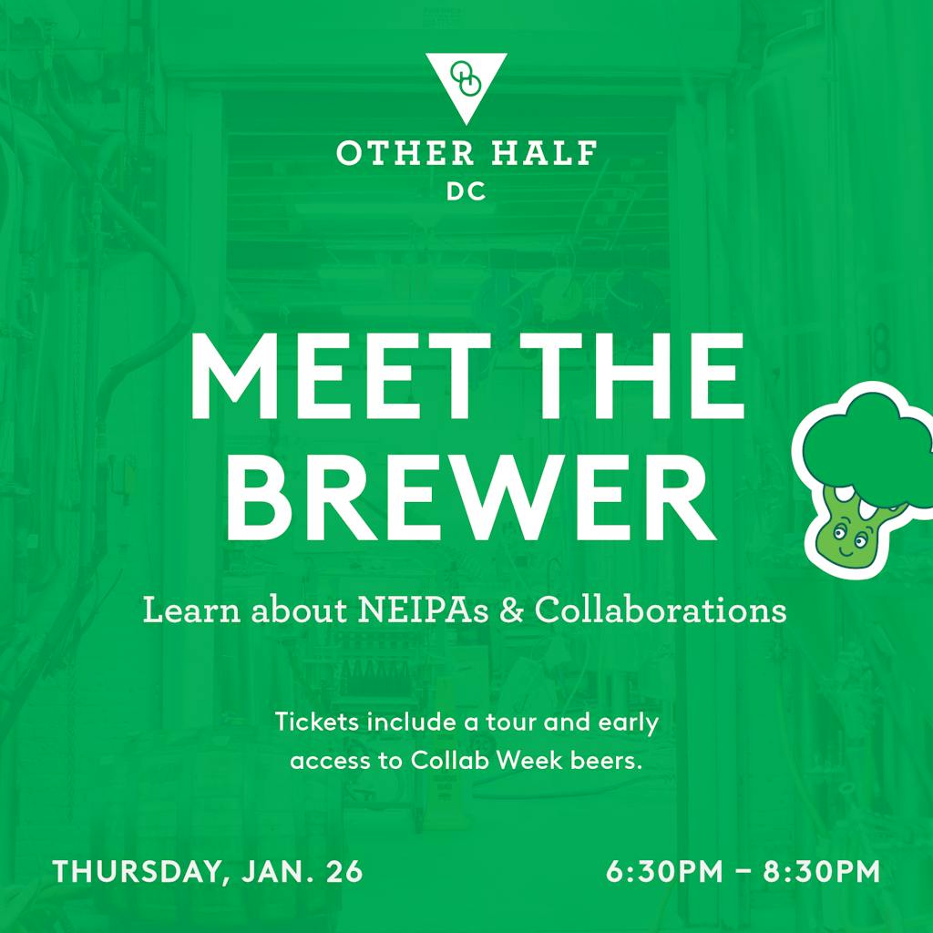 Meet the brewer event flyer