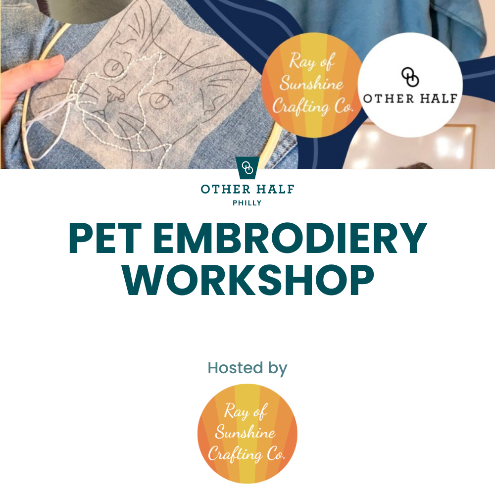 Pet Embroidery event with Ray of Sunshine Craft co flyer