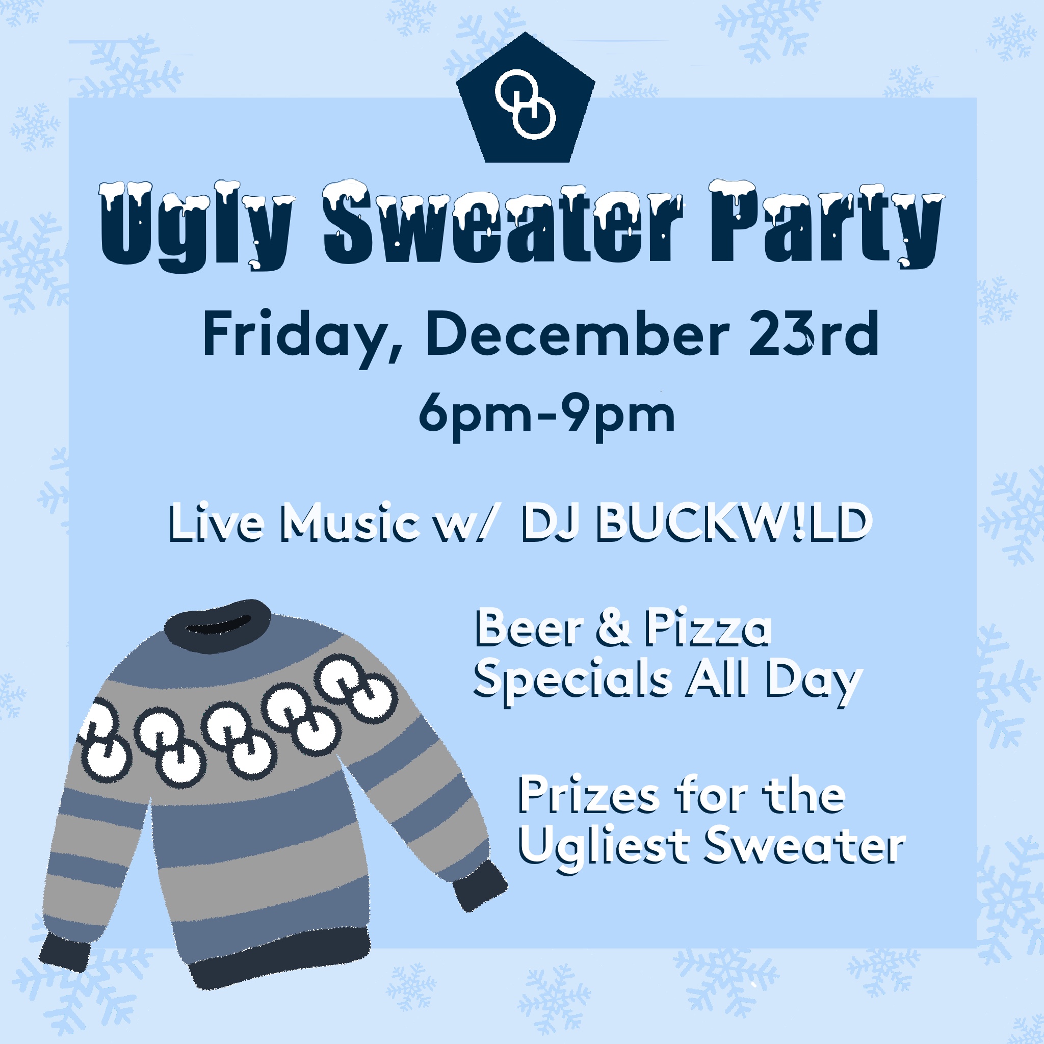 Ugly sweater party flyer