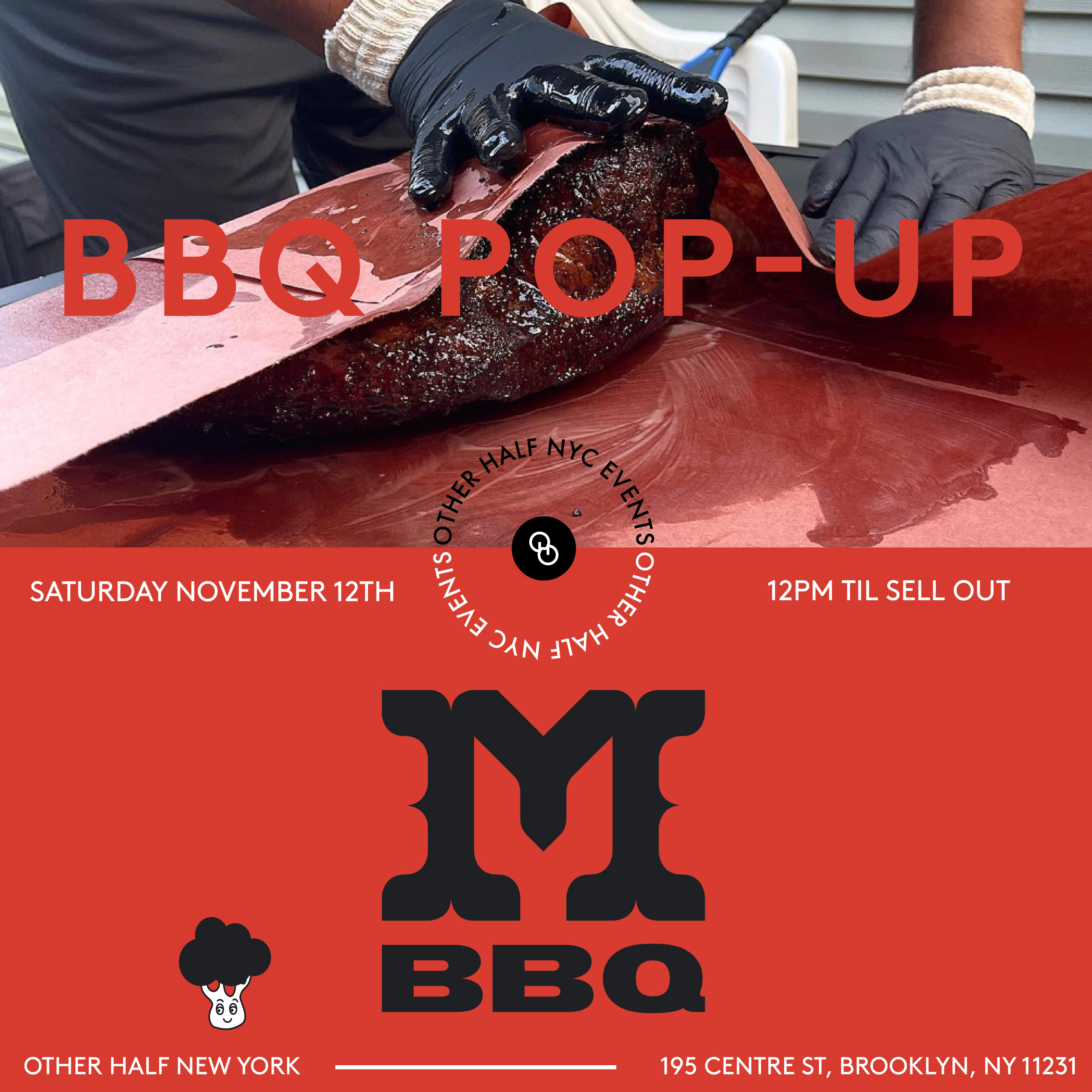 Marcel BBQ Food Pop Up Flyer