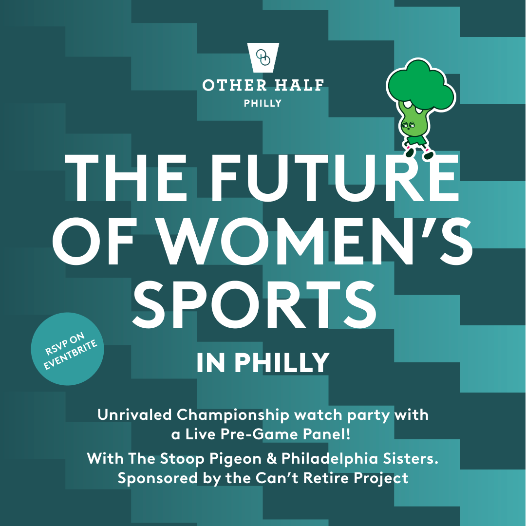 Future of Women's Sports panel and watch party flyer