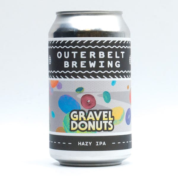 Gravel Donuts can front can rendering - Outerbelt Brewing - Gravel Donuts