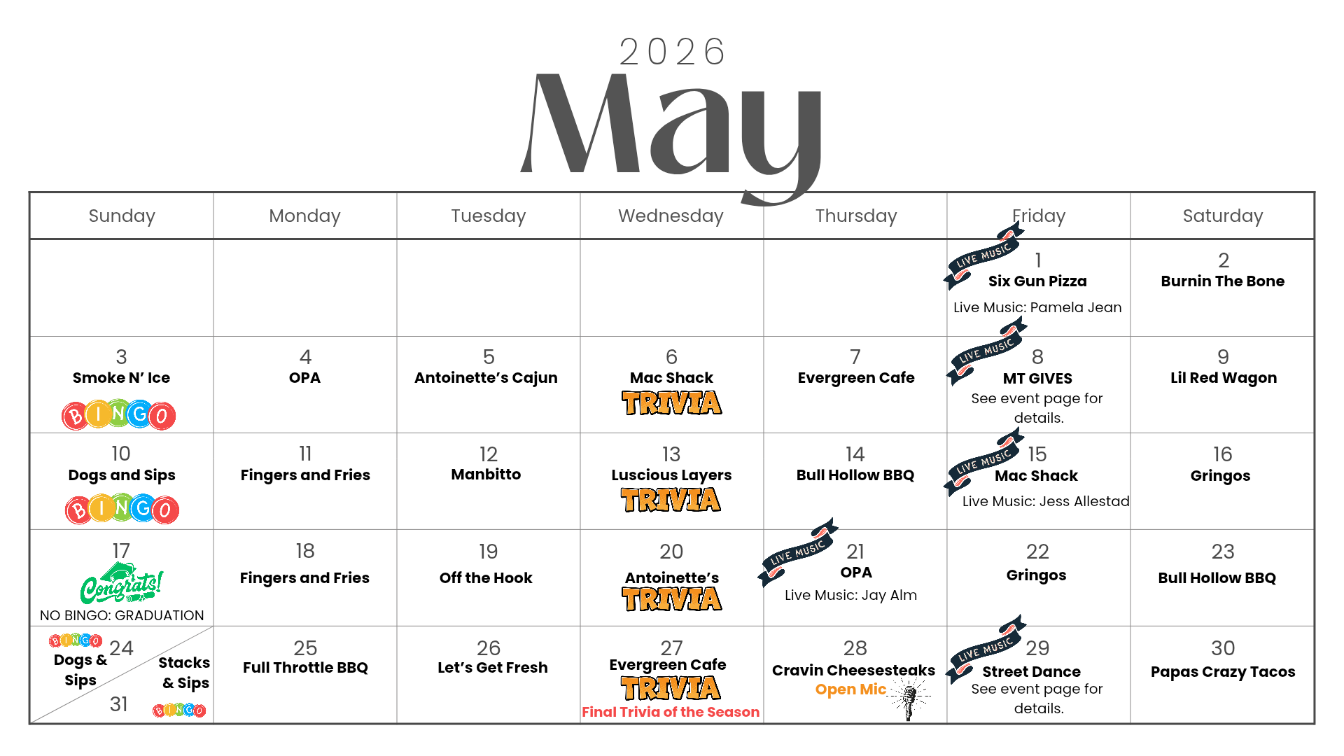 May truck calendar