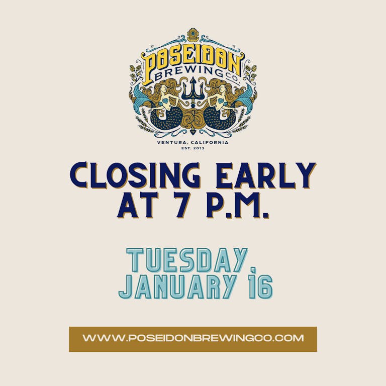 01/16 Closing Early at 7 p.m.