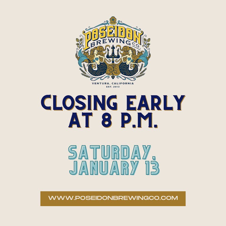01/13 Closing Early at 8 p.m.