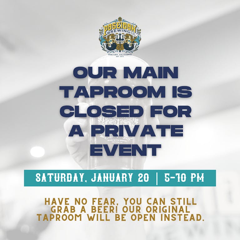 Main Taproom Closed for Private Event
