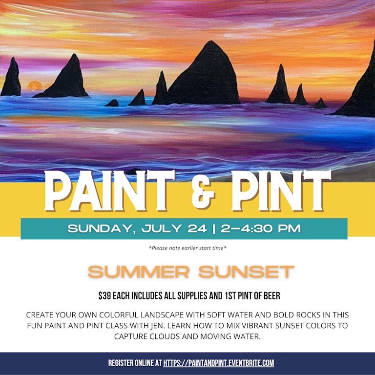 Summer Sunset Paint and Pint
