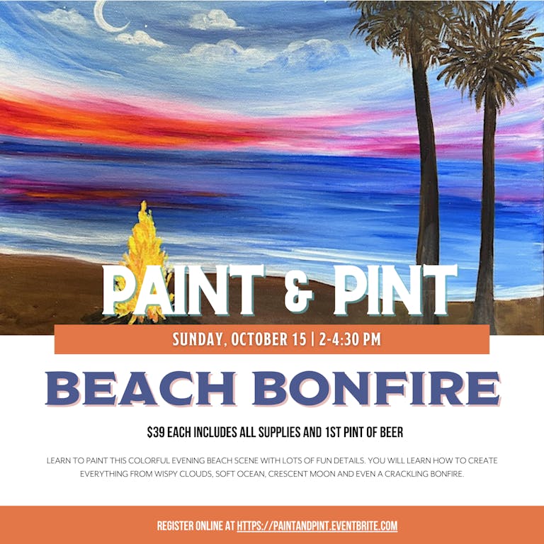 Beach Bonfire Paint and Pint