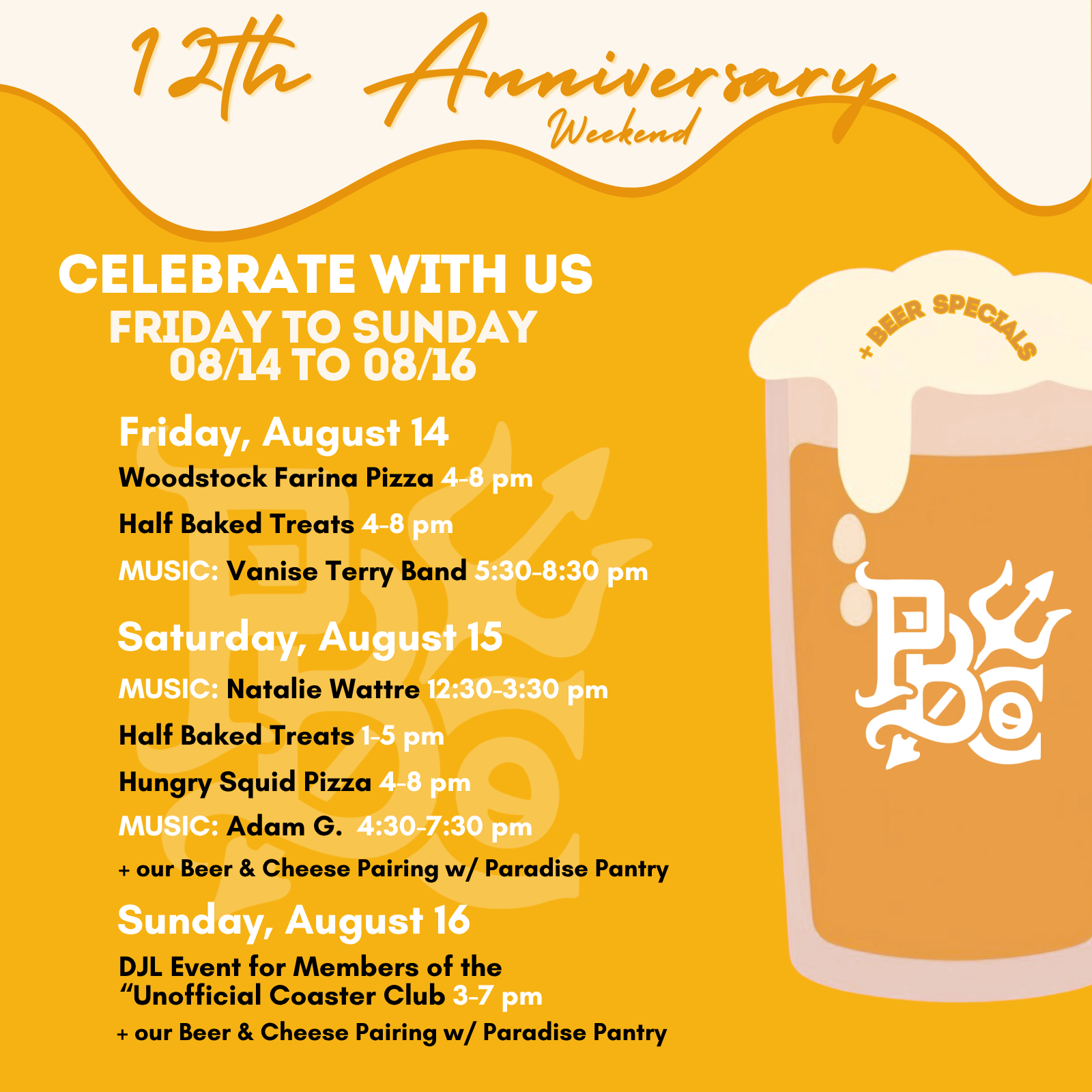 12th Anniversary Weekend
