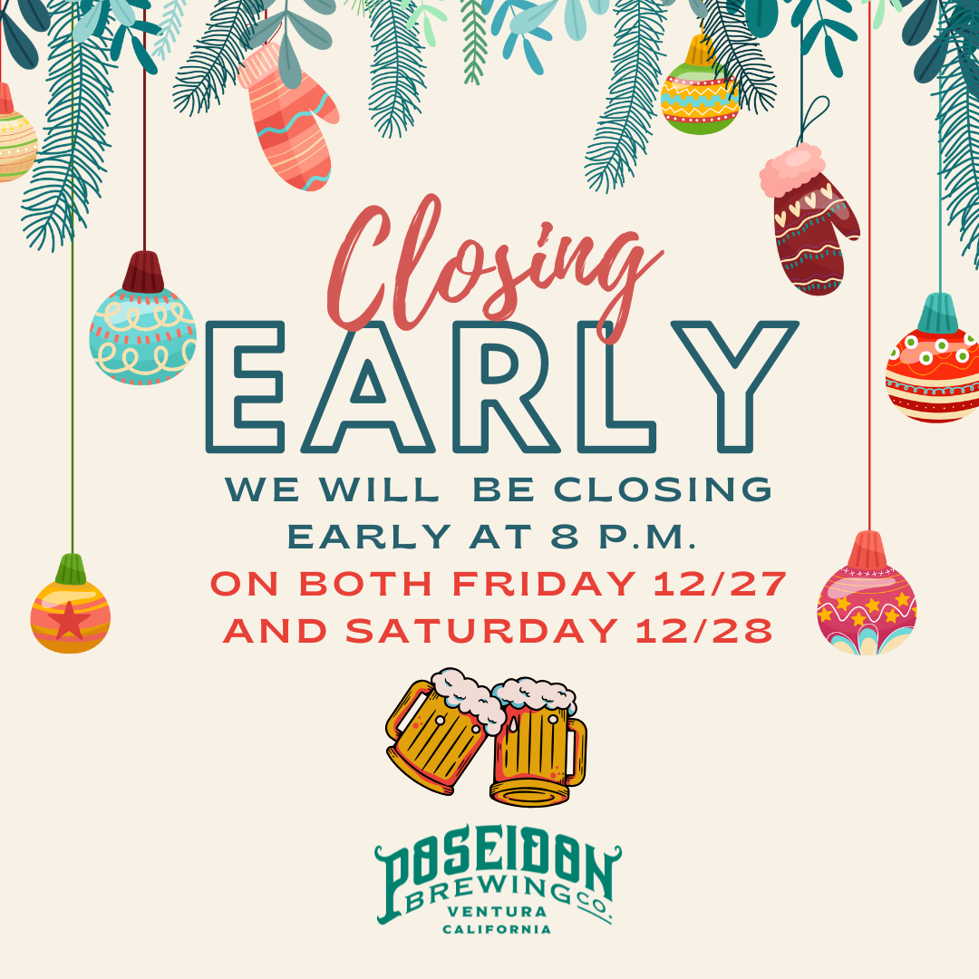 12/27 Closing Early at 8 p.m.