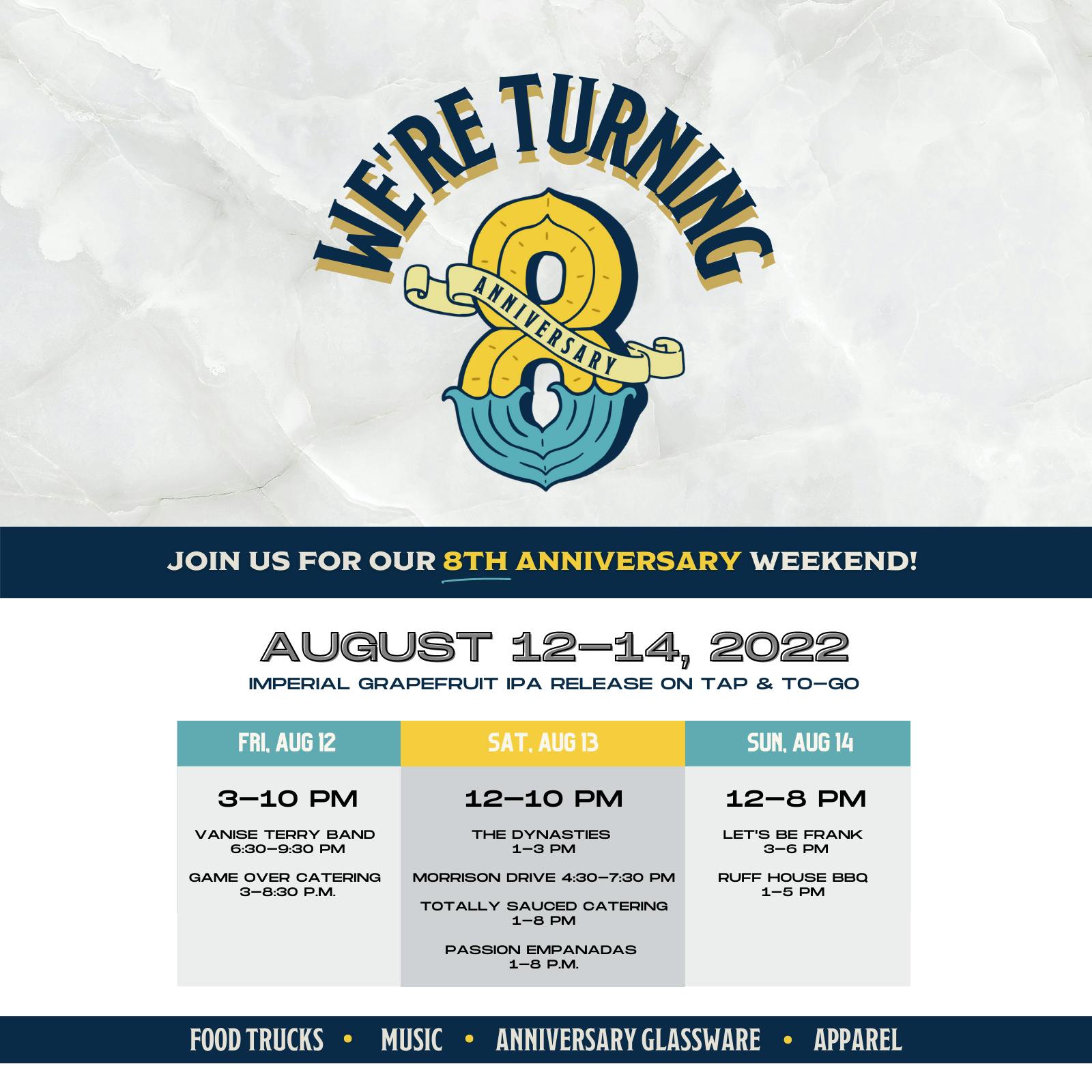 8th Anniversary Weekend at Poseidon Brewing Co