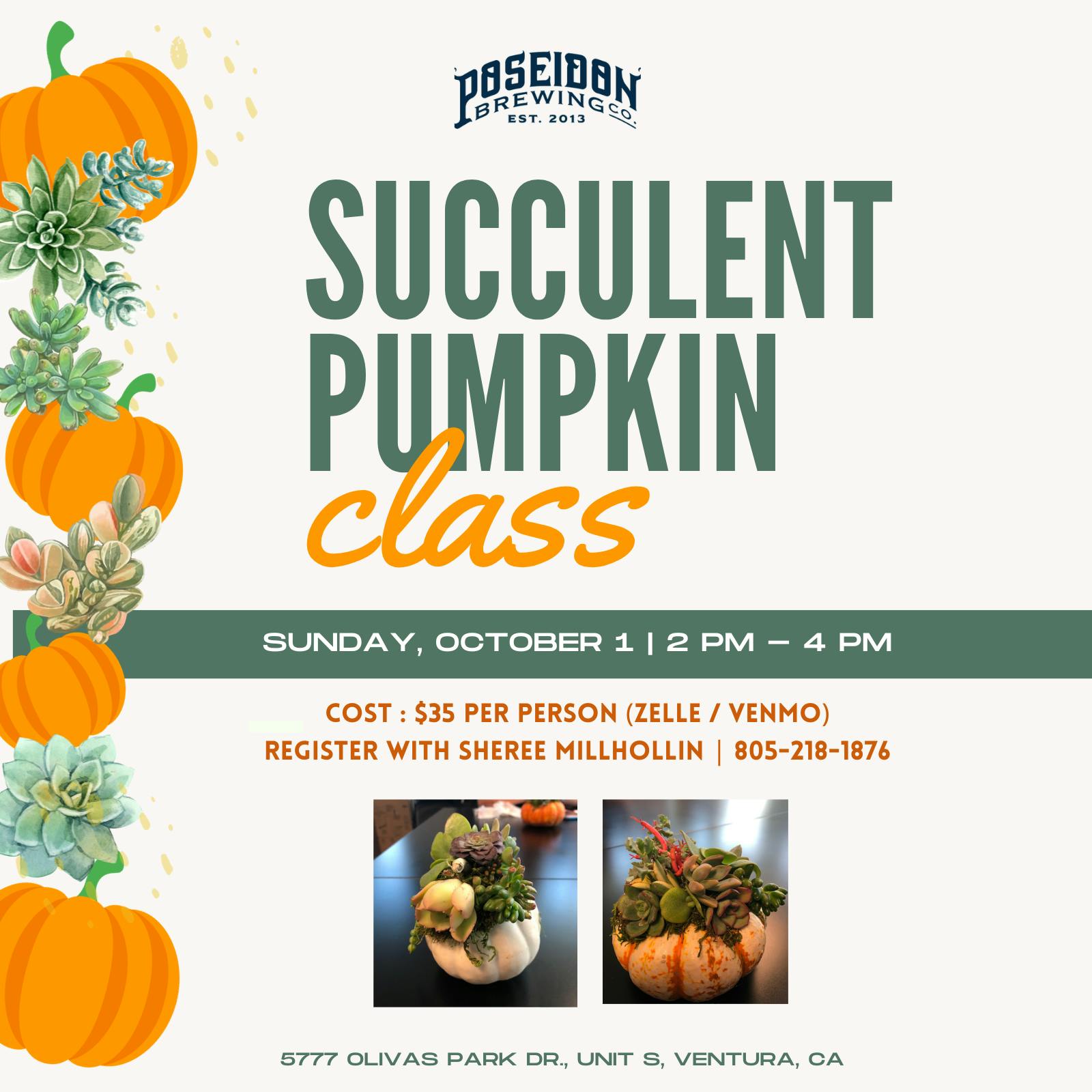 SUCCULENT PUMPKIN CLASS (EVENT)
