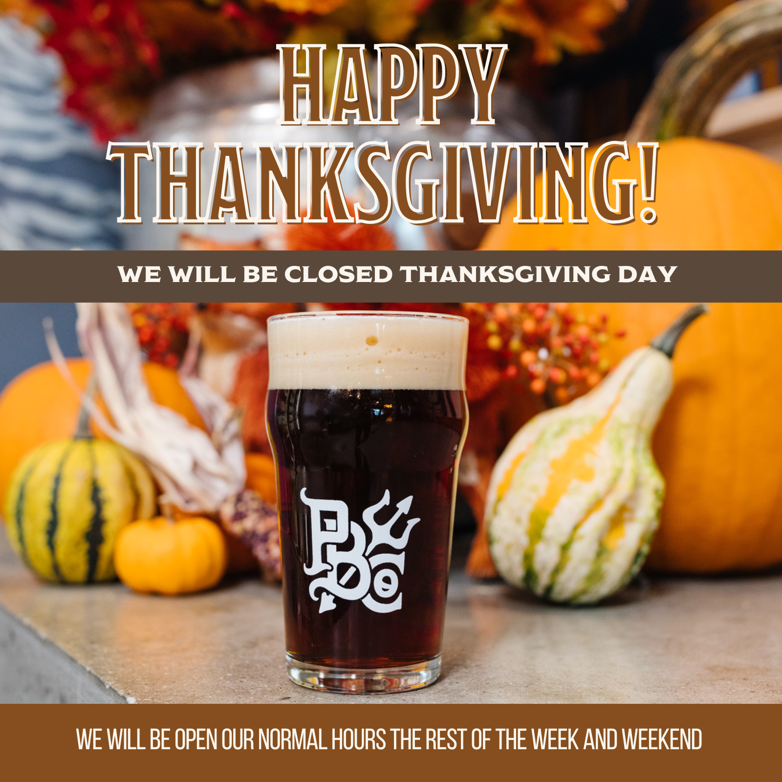 Closed Thanksgiving Day