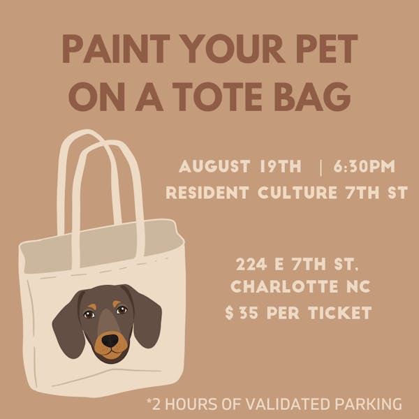 PAINT YOUR PET NIGHT ON A TOTE