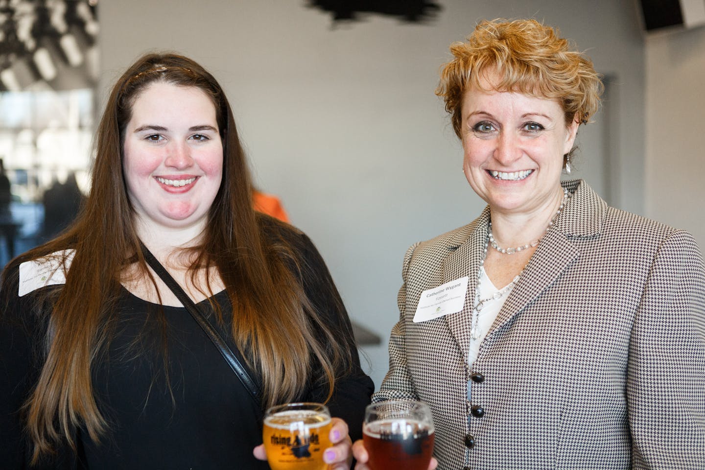 The Spotlight Event for the Institute for Family-Owned Business on Monday, April 9, 2018.  The event was spotlighting Rising Tide Brewing and was aptly held at their new East Room, which is available for events and weddings.  Owner Heather Sanborn spoke s
