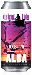 Digital rendering of Rising Tide Brewing Company's Smoked Wheat Ale, Alba, brewed in collaboration with Oxbow Brewing COmpany