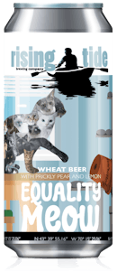 Digital rendering of Rising Tide Brewing Company's Equality Meow wheat beer.
